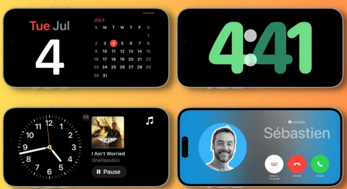 赣州苹果手机维修分享iOS17横屏充电待机显示有什么好处 