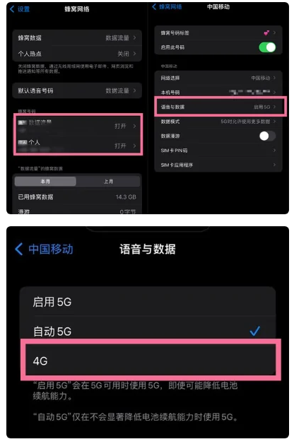 赣州苹果手机维修分享iPhone14如何切换4G/5G? iPhone14 5G网络切换方法 