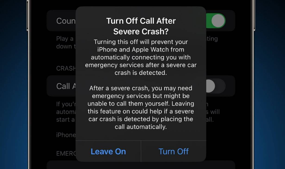 赣州苹果14维修分享 iPhone 14 和 Apple Watch 上关闭崩溃检测 